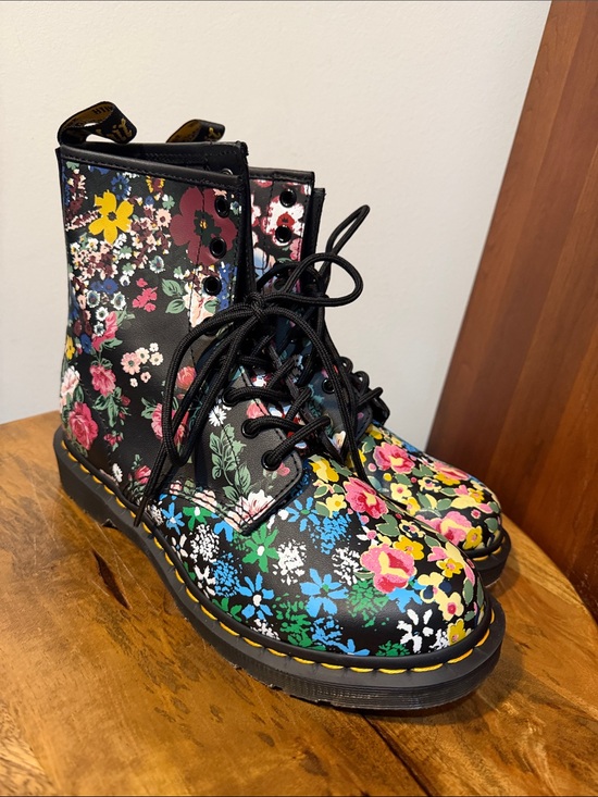Dr. Martens Shoes - Dr. Martens 1460 Pascal in Floral Mash Up Backhand Women's Size 9